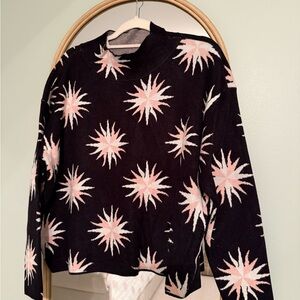 Maeve Black and Pink Knit Sweater